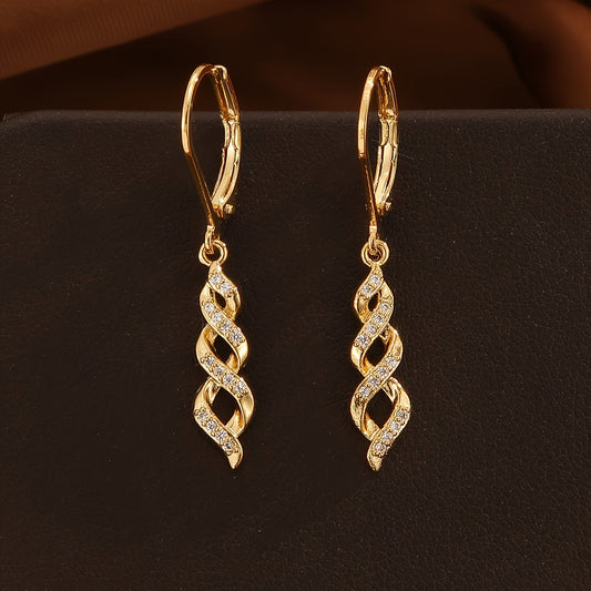 Aretes Shimmer Twist Ava | Oro
