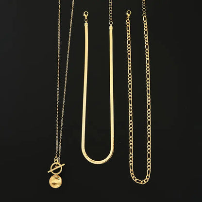 Collar de Capas Savira Moneda Texturizada | Oro