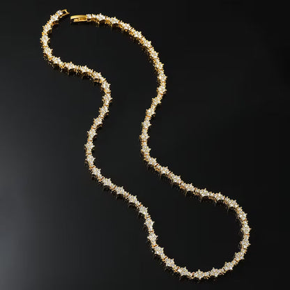 Collar Tenis Clásico de Racimo | Oro