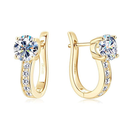 Aretes Huggie con Canal | Oro