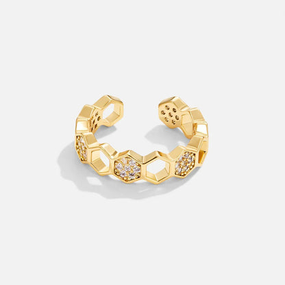 Anillo Panal de Cristales | Oro