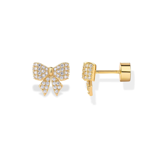 Aretes Bow Motif | Oro