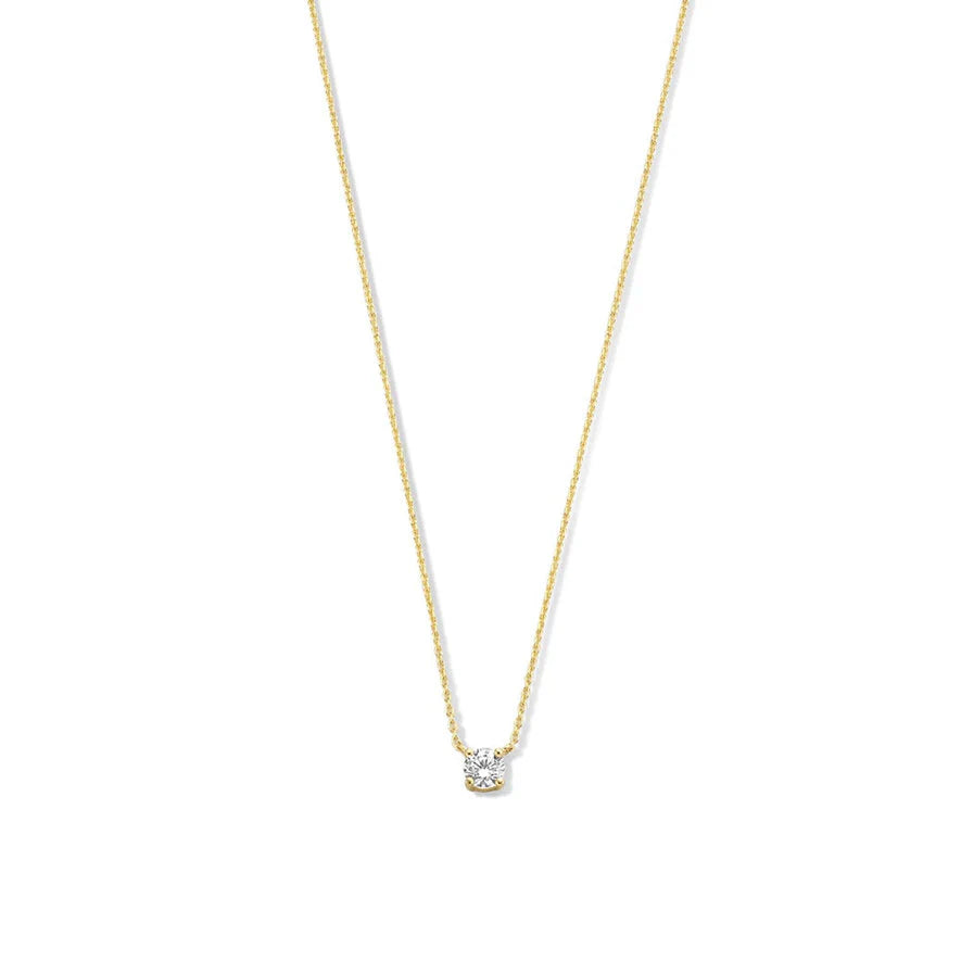 Collar Cléa con Piedra Moissanite | Oro