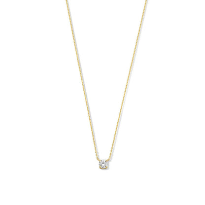 Collar Cléa con Piedra Moissanite | Oro
