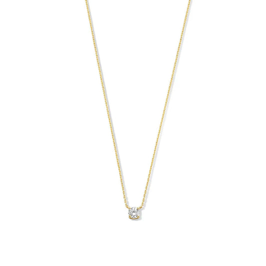 Collar Cléa con Piedra Moissanite | Oro