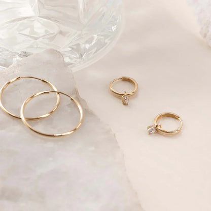 Aretes de Aro Larmes de Lune Stone | Oro