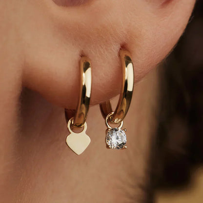 Aretes de Aro Larmes de Lune Stone | Oro