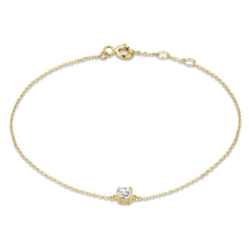 Pulsera de Piedras Moissanite Cléa | Oro