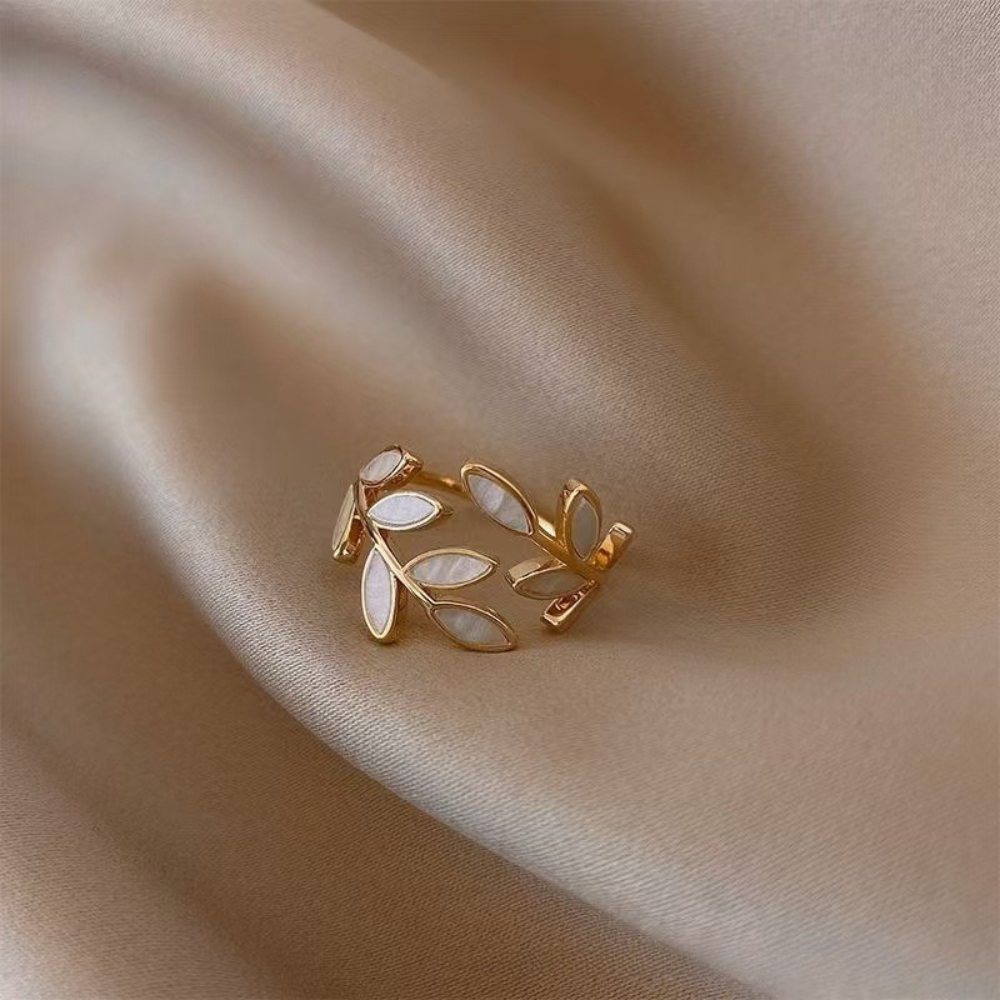 Anillo Abierto Neraya Hoja Delicada | Oro
