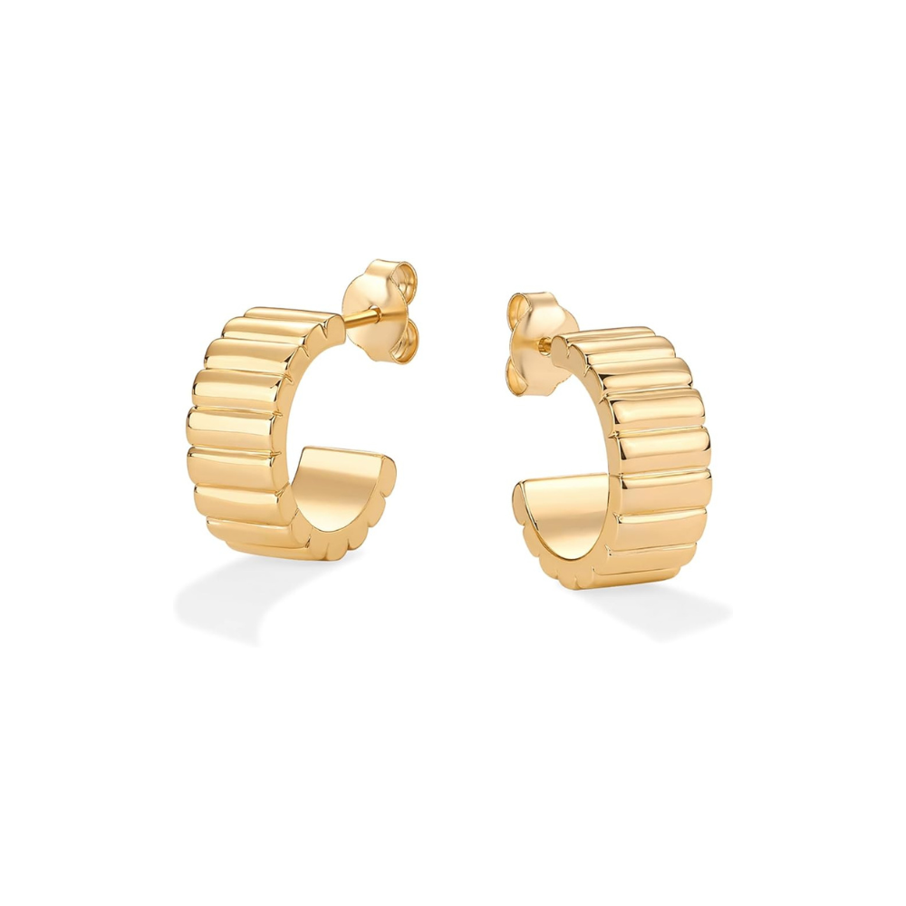 Classic Ridge Earrings | Oro