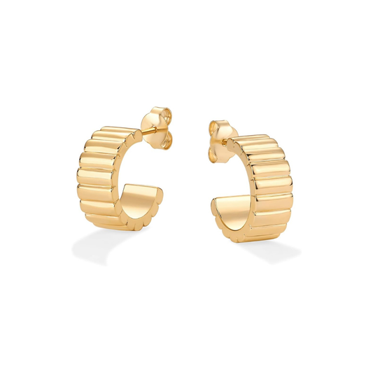 Classic Ridge Earrings | Oro