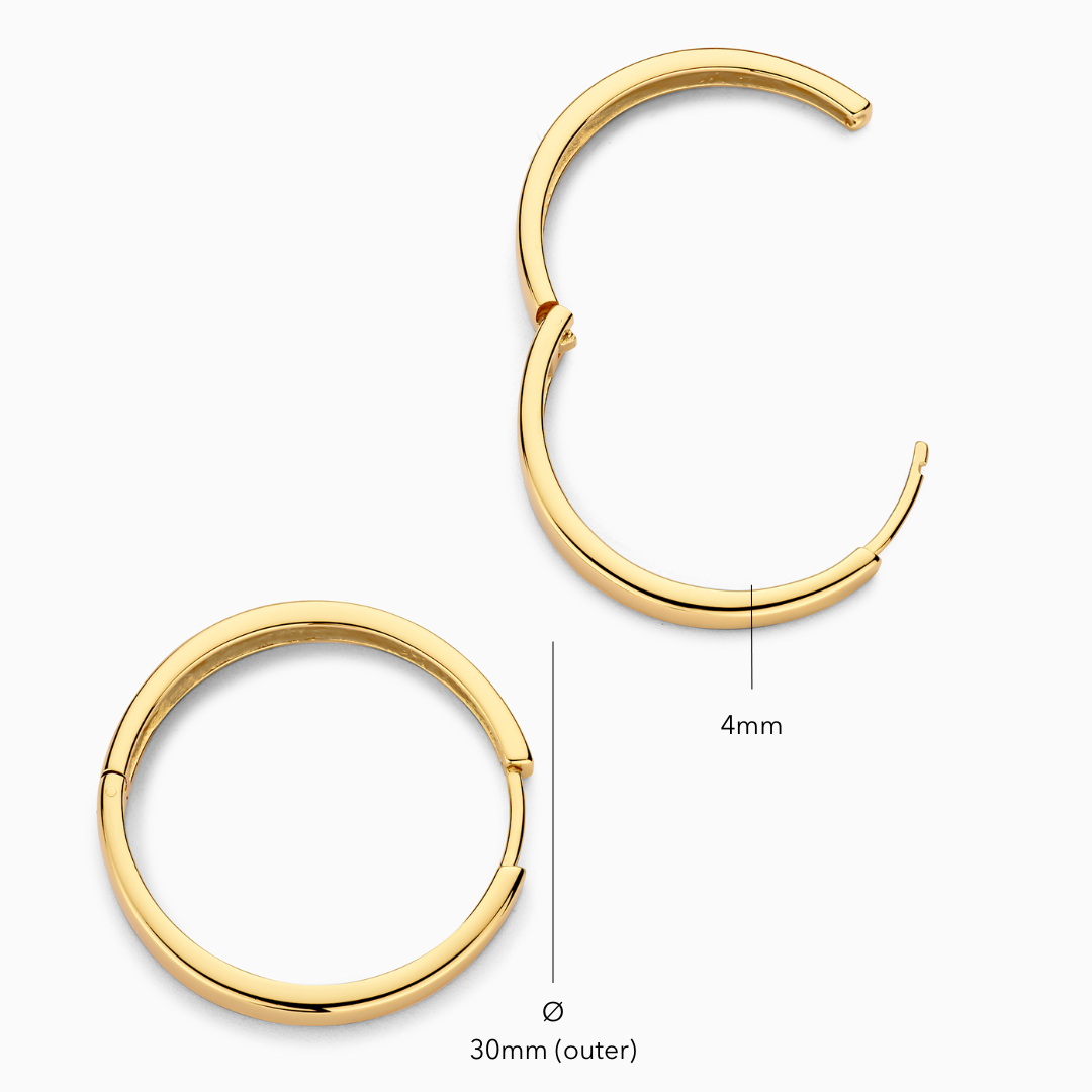 Gia Statement Hoops | Oro